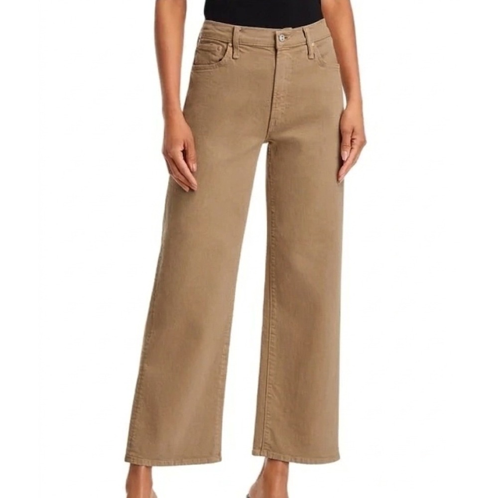 MOTHER The Dodger Flood Jean In Devil May Care Tan Women Size 26 Casual Wide-Leg